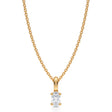 Oval Solitaire Lab Diamond Pendant Necklace 14K Yellow Gold (0.25ct)