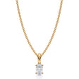 Oval Solitaire Lab Diamond Pendant Necklace 14K Yellow Gold (0.33ct)