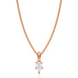 Pear Solitaire Lab Diamond Pendant Necklace 14K Rose Gold (0.25ct)