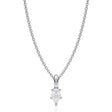 Pear Solitaire Lab Diamond Pendant Necklace 14K White Gold (0.25ct)