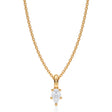 Pear Solitaire Lab Diamond Prong Pendant Necklace 14K Yellow Gold (0.25ct)