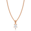 Pear Solitaire Lab Diamond Pendant Necklace 14K Rose Gold (0.33ct)