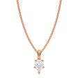 Pear Solitaire Lab Diamond Pendant Necklace 14K Rose Gold (0.50ct)