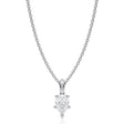 Pear Solitaire Lab Diamond Pendant Necklace 14K White Gold (0.50ct)