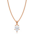 Pear Solitaire Lab Diamond Pendant Necklace 14K Rose Gold (0.75ct)