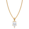Pear Solitaire Lab Diamond Pendant Necklace 14K Yellow Gold (0.75ct)