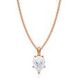 Pear Solitaire Lab Diamond Pendant Necklace 14K Rose Gold (1.00ct)