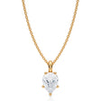 Pear Solitaire Lab Diamond Pendant Necklace 14K Yellow Gold (1.00ct)