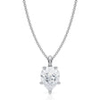Pear Solitaire Lab Diamond Pendant Necklace 14K White Gold (2.00ct)