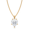 Pear Solitaire Lab Diamond Pendant Necklace 14K Yellow Gold (2.50ct)