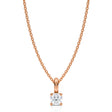 Round Lab Diamond 4-Prong Necklace 14K Rose Gold (0.25ct)