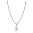 Round Solitaire Lab Diamond Pendant Necklace 14K White Gold (0.25ct)