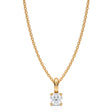 Round Solitaire Lab Diamond 4-Prong Necklace 14K Yellow Gold (0.25ct)