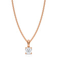 Round Solitaire Lab Diamond Pendant Necklace 14K Rose Gold (0.33ct)