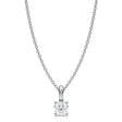 Round Solitaire Lab Diamond Pendant Necklace 14K White Gold (0.33ct)