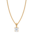 Round Solitaire Lab Diamond Pendant Necklace 14K Yellow Gold (0.33ct)