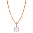 Round Solitaire Lab Diamond Pendant Necklace 14K Rose Gold (0.50ct)