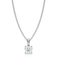 Round Solitaire Lab Diamond Pendant Necklace 14K White Gold (0.50ct)