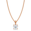 Round Solitaire Lab Diamond Pendant Necklace 14K Rose Gold (0.75ct)