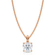 Round Solitaire Lab Diamond Pendant Necklace 14K Rose Gold (1.00ct)