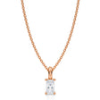 Radiant Solitaire Lab Diamond Pendant Necklace 14K Rose Gold (0.33ct)
