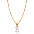 Radiant Solitaire Lab Diamond Pendant Necklace 14K Yellow Gold (0.33ct)