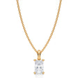 Radiant Solitaire Lab Diamond Pendant Necklace 14K Yellow Gold (0.50ct)