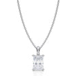 Radiant Solitaire Lab Diamond Pendant Necklace 14K White Gold (0.75ct)