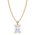 Radiant Solitaire Lab Diamond Pendant Necklace 14K Yellow Gold (1.50ct)