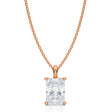 Radiant Solitaire Lab Diamond Pendant Necklace 14K Rose Gold (2.00ct)