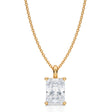 Radiant Solitaire Lab Diamond Pendant Necklace 14K Yellow Gold (2.00ct)