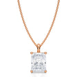Radiant Solitaire Lab Diamond Pendant Necklace 14K Rose Gold (2.50ct)