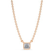 Asscher Lab Diamond Solitaire Pendant Necklace 14K Rose Gold (0.25ct)
