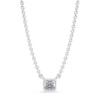 Asscher Lab Diamond Solitaire Pendant Necklace 14K White Gold (0.25ct)