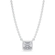 Asscher Lab Diamond Solitaire Pendant Necklace 14K White Gold (0.50ct)