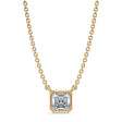 Asscher Lab Diamond Solitaire Pendant Necklace 14K Yellow Gold (0.50ct)