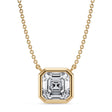 Asscher Lab Diamond Solitaire Pendant Necklace 14K Yellow Gold (2.50ct)