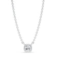 Cushion Lab Diamond Solitaire Pendant Necklace 14K White Gold (0.25ct)