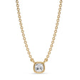 Cushion Lab Diamond Solitaire Pendant Necklace 14K Yellow Gold (0.25ct)