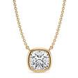 Cushion Lab Diamond Solitaire Pendant Necklace 14K Yellow Gold (2.50ct)