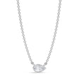 Pear Lab Diamond Solitaire Pendant Necklace 14K White Gold (0.25ct)