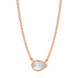 Pear Lab Diamond Solitaire Pendant Necklace 14K Rose Gold (0.50ct)