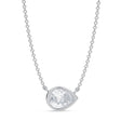 Pear Lab Diamond Solitaire Pendant Necklace 14K White Gold (1.00ct)