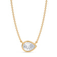 Pear Lab Diamond Solitaire Pendant Necklace 14K Yellow Gold (1.00ct)