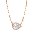 Pear Lab Diamond Solitaire Pendant Necklace 14K Rose Gold (1.50ct)