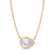 Pear Lab Diamond Solitaire Pendant Necklace 14K Yellow Gold (1.50ct)