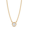 Round Lab Diamond Solitaire Pendant Necklace 14K Yellow Gold (0.25ct)