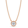 Round Lab Diamond Solitaire Pendant Necklace 14K Rose Gold (0.50ct)