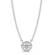 Round Lab Diamond Solitaire Pendant Necklace 14K White Gold (0.50ct)