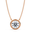 Round Lab Diamond Solitaire Pendant Necklace 14K Rose Gold (2.50ct)